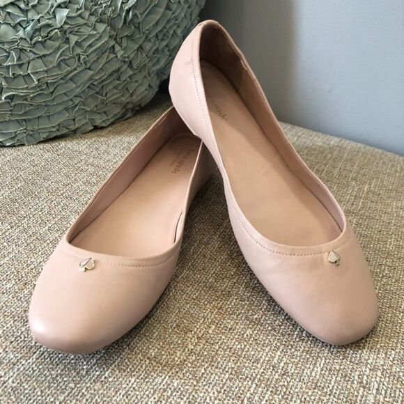 EUC Kate Spade Pale Vellum (Light Pink) Leather Keaton Ballet Flats Shoes Sz 9 M - Picture 12 of 12